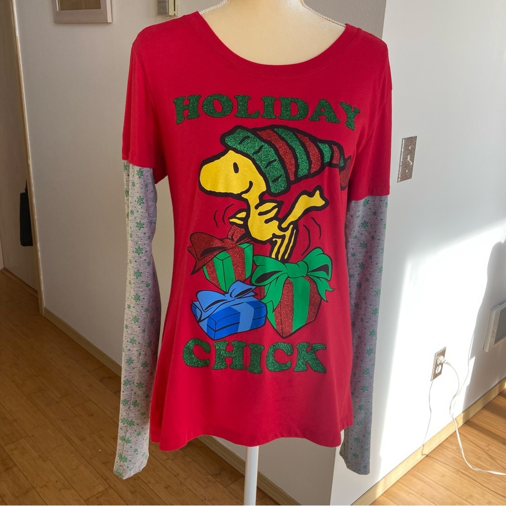 Peanuts “Holiday Chick” Long Sleeve Shirt, Christmas